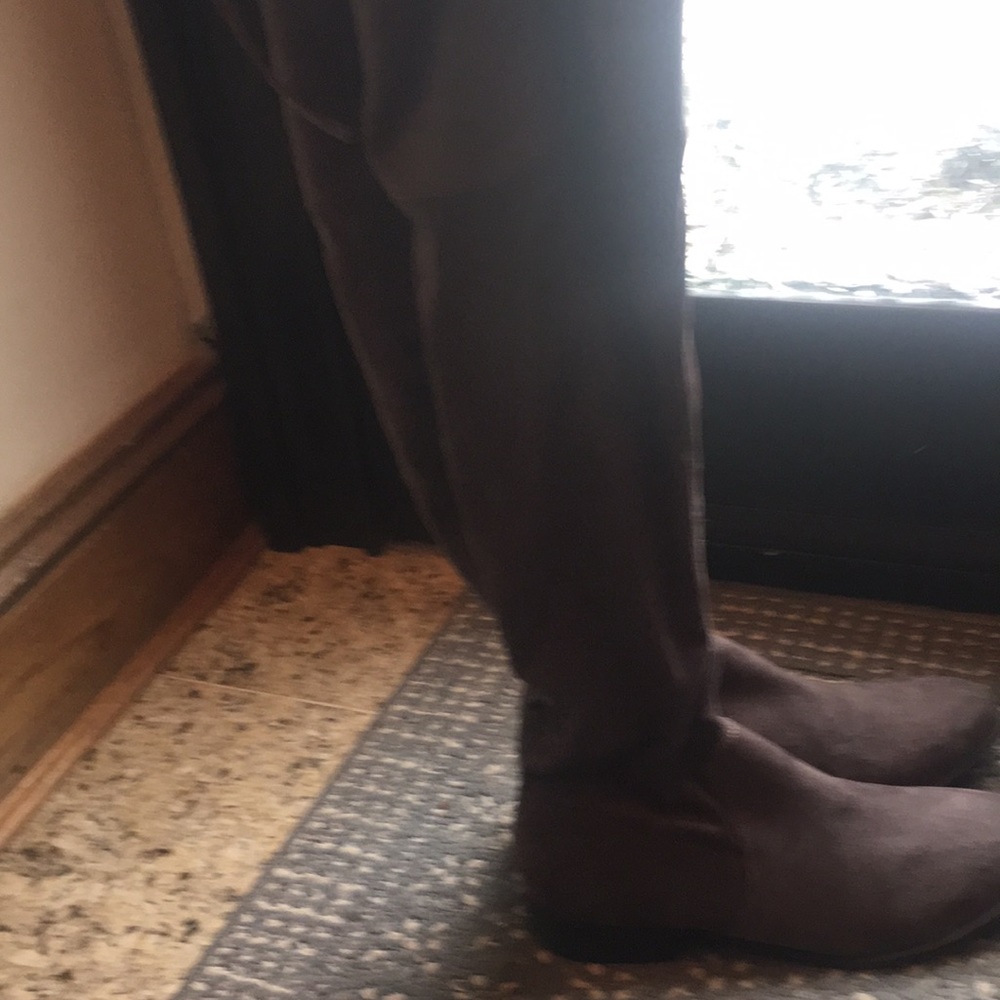 Grey new over the knee boots